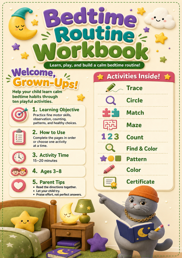 Bedtime Routine Workbook preview