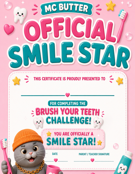 Brush Teeth Certificate preview