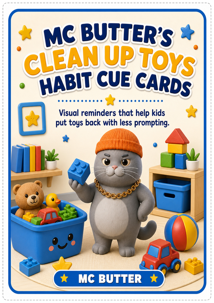 Clean Up Toys Habit Cue Cards preview