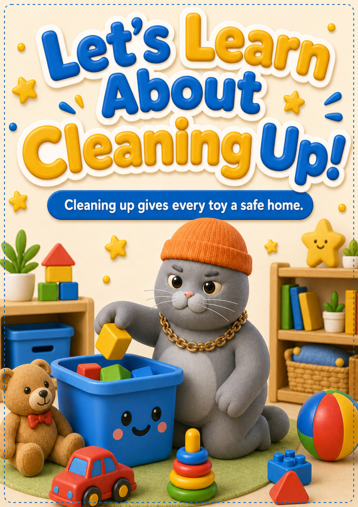 Clean Up Toys Learning Cards preview