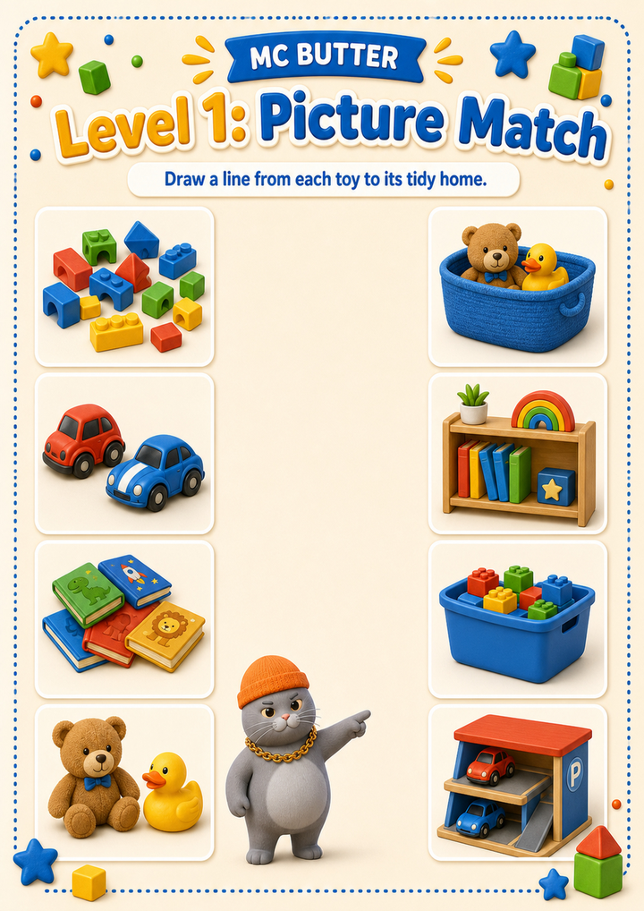 Clean Up Toys Matching Game preview