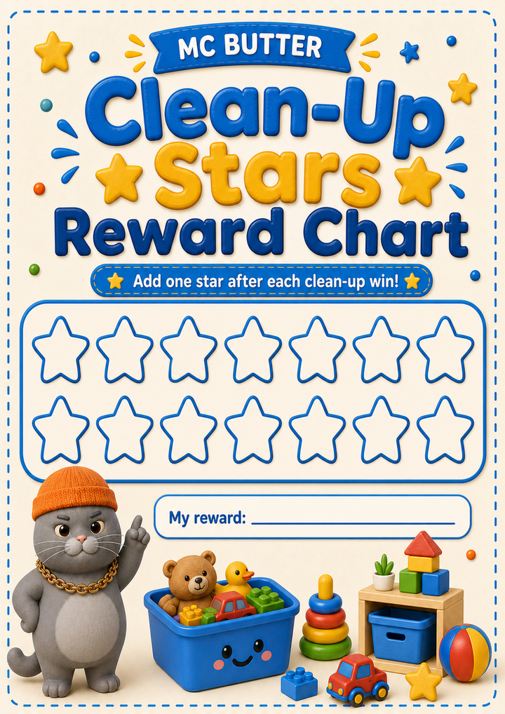 Clean Up Toys Reward Chart preview
