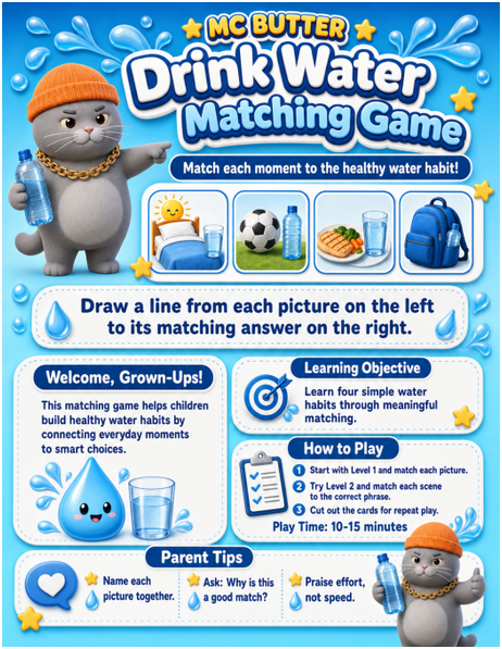 Drink Water Matching Game preview
