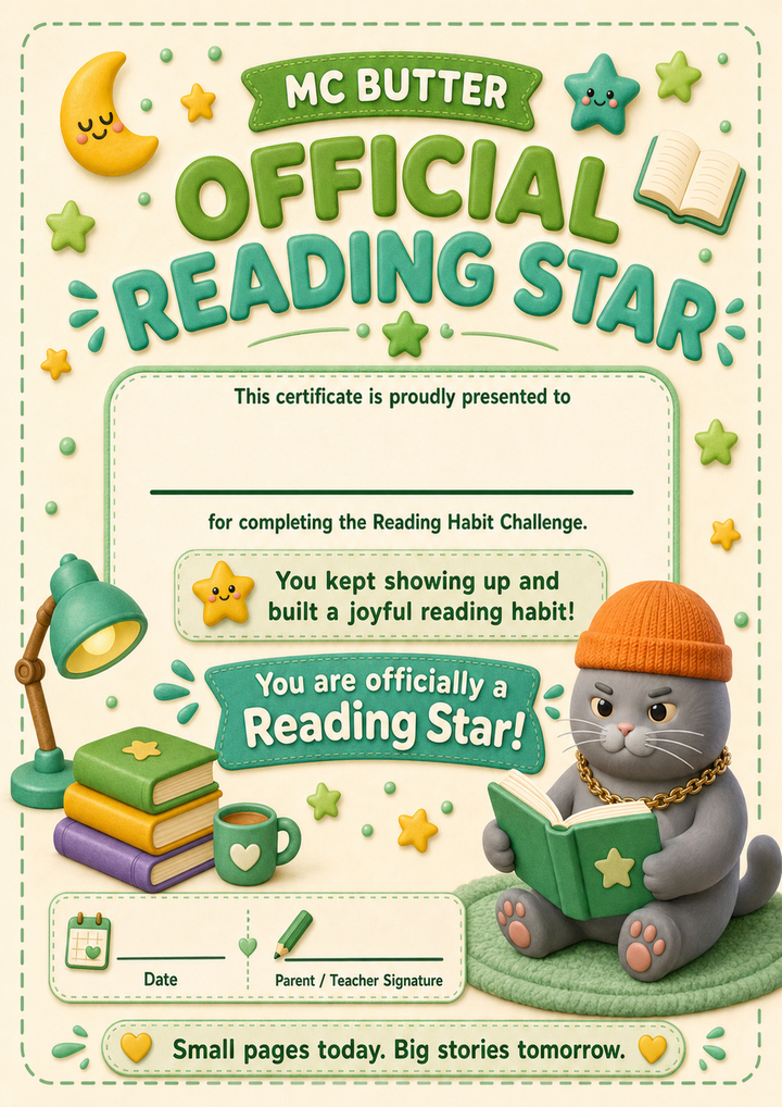 Reading Habit Certificate preview