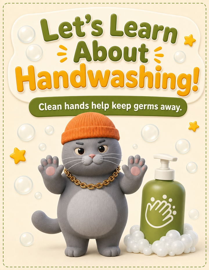 Wash Hands Learning Cards preview
